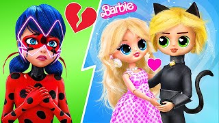 Cat Noir Story: Ladybug or Barbie? 30 LOL OMG DIYs