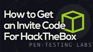 Get the invite code of Hackthebox