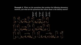 Linear Algebra 1.5 Elementary Matrices and a Method for Finding A−1