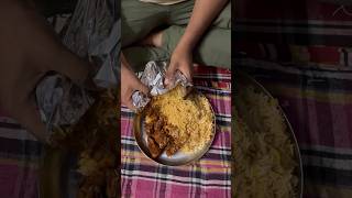 ₹271/- Raju Gari Biryani-Chicken Fry Piece #foodie #hyderabadfood #youtubeshorts #food #biryanilover