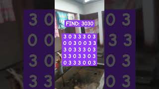 Observation Visual Test: 5 Seconds For You To Spot 3030 Try Your Skills! #search #puzzle #shorts