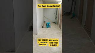 EPOXY TILE GROUT filling #EpoxyGrouting #TileGrouting #HospitalRenovation