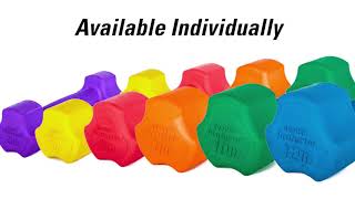 Bright, Durable Rubber Coated Dumbbells