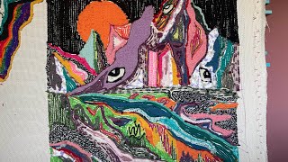 Tufting A Psychedelic Mountain Landscape Rug