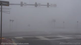Hurricane Ian Intense Winds Race Over Punta Gorda, FL - 9/28/2022