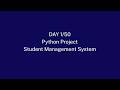 Student Management System in Python | Day 1/50 High School Project Series