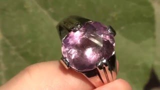 Amethyst 6.51ct Solid 925 Sterling Silver Ring