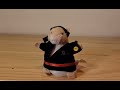 gemmy 2003 dancing hamster miniature keychain kung fu