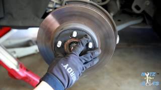 2010-2015 Toyota Prius Front brake pads and rotors remove and install