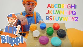 Blippi Learns Colors \u0026 Letters For Kids With Clay | Educational Videos For Kids
