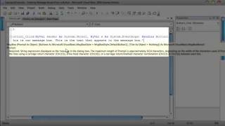 Visual Basic 2008 Express Edition (Beginners Tutorial) - Create Message Boxes From a Button (HD)