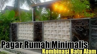 Pagar Rumah Minimalis Batu Alam