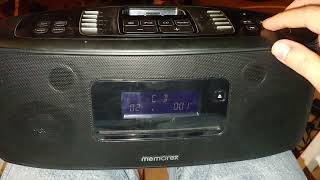 Memorex Mi9490PBLK iPod dock CD player clock radio