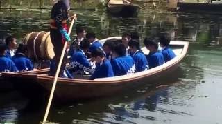 2016 佐原中学校 郷土芸能部 舟下座 水生植物園 佐原囃子 終い