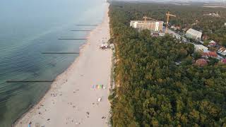 Pobierowo plaża i pensjonat Ambre Mare z lotu ptaka www.ambremare.pl