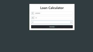 Project 2 : A Simple Loan Calculator - using HTML, CSS & JavaScript