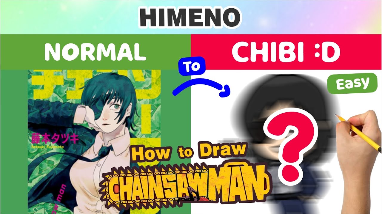 How To Draw Himeno Chainsaw Man Chibi | Easy And Cute - YouTube