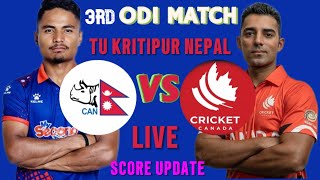 🔴 LIVE INEPAL VS CANADA I 3RD ODI🔴NEPAL VS CANADA 3rd ODI 🔴 LIVE #nepalcricketteam