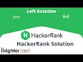Hackerrank Data Structure Arrays - Left rotation Solution in Java