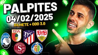 PALPITES DE FUTEBOL DO DIA 04 02 2025 + BILHETE PRONTO E MÚLTIPLA ODD ALTA