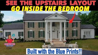 Experience the Upstairs Layout of Graceland (Bedroom,Bathroom,Office) Original Blue Print - Fan Made