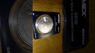 2016 Canada 5 Dollars 1 oz. 9999 Cougar