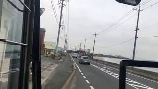 サンデン交通バス 前面展望 車窓 吉見駅→下関駅/ 北浦線 吉見駅1626発(下関行)