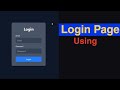 HTML Tailwind CSS Login Page | 2025
