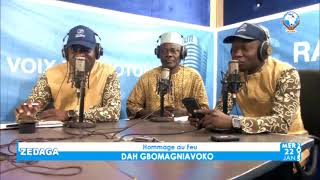 Hommage à Dah GBOMAGNIAVOKO sur la 94.3 RADIO COTONOU dans l'émission ZEDAGA.