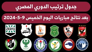 ترتيب الدوري المصري بعد نتائج مباريات اليوم الخميس 9-5-2024 💥 نتائج مباريات اليوم