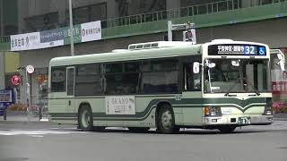 京都市バス  いすゞエルガKL-LV280N1改(876号車)  四条烏丸にて