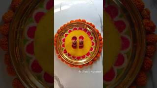 Beautiful Water Rangoli for Diwali | Easy Table Decoration Ideas for Diwali #waterrangoli #shorts