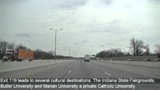 Interstate 65 South through Indianapolis to Interstate 70