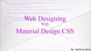 Tutorial : Resonsive Html Page Using Materialize CSS