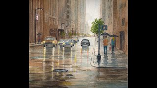 Wet Street Reflections - CCWS Watercolor Demonstration