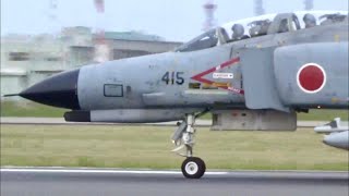 爆近!!!!!F-4ファントム×4機ウエスト降り!!目の前をケロヨンが駆け抜ける♪JP-4燃料の匂いが鼻をつく!!ファントムライダーが目の前だ☆百里基地第301飛行隊RW03L WEST RW