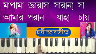 Amaro Porano Jaha Chay | (আমার পরান যাহা চায়) | Rabindra Sangeet | Harmonium Lesson By Trisha