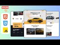 Responsive Car Rental Website Design Using HTML , CSS & JavaScript With Free Source Code