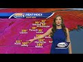 Watch: The heat and humidity continues into the holiday week