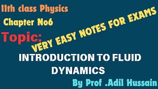 Introduction to Fluid Dynamics | Notes For Exams  #11thclass #physics #viscosity Drag Force