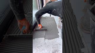 How To Lay Porcelain Tiles Like A Pro #how #howto #shorts #floor #diy #tips #tiled #construction