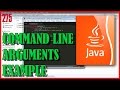 JAVA Using command line arguments example