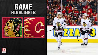 Chicago Blackhawks vs Calgary Flames  - Game Highlights