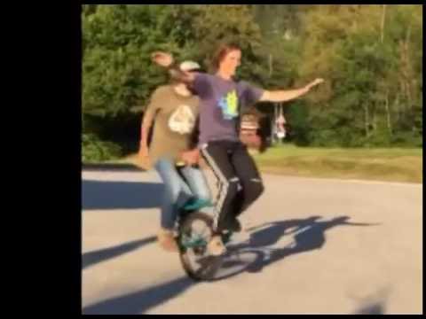 Riding A Tandem Unicycle Youtube