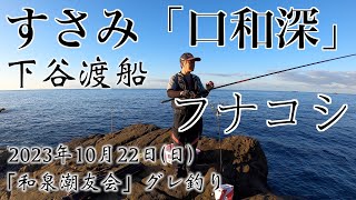 2023年10月22日  口和深　下谷渡船　フナコシ　和泉潮友会 　グレ釣り