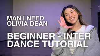 Beginner - Intermediate Dance Tutorial | Man I Need - Olivia Dean Choreography