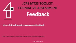 Formative Assessment: Feedback