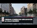 Calles vacías en el Centro Histórico y cerco en el Zócalo capitalino