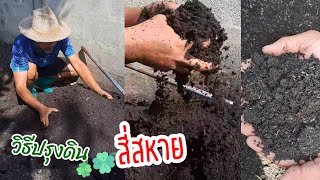 วิธีปรุงดินสี่สหาย | ผักปลอดสารพิษบ้านน้องปลายฝน