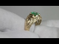 early holiday shopping vintage unisex 0.83tcw colombian emerald 14k ring